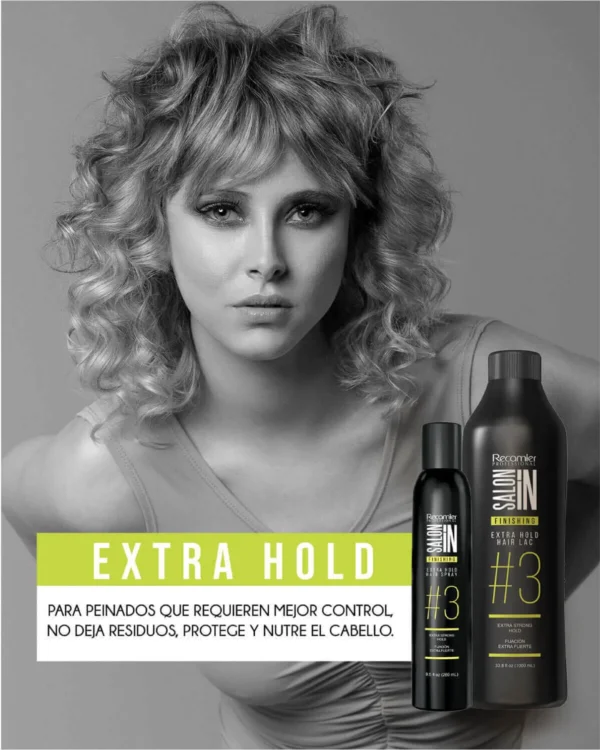 Laca #3 Spray Fijadora Extra Hold Hair X280 Ml Salon In Recamier - Image 4