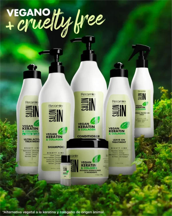 Tratamiento Leave On Vegan Keratin Collagen X500 Ml Salon In Recamier - Image 5