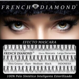 French Diamond – pestaña individual – ultra gruesa – efecto Mascara – talla-l