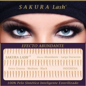 Sakura – pestaña pelo a pelo – extra gruesa – efecto abundante – talla-l / producto-color-negra