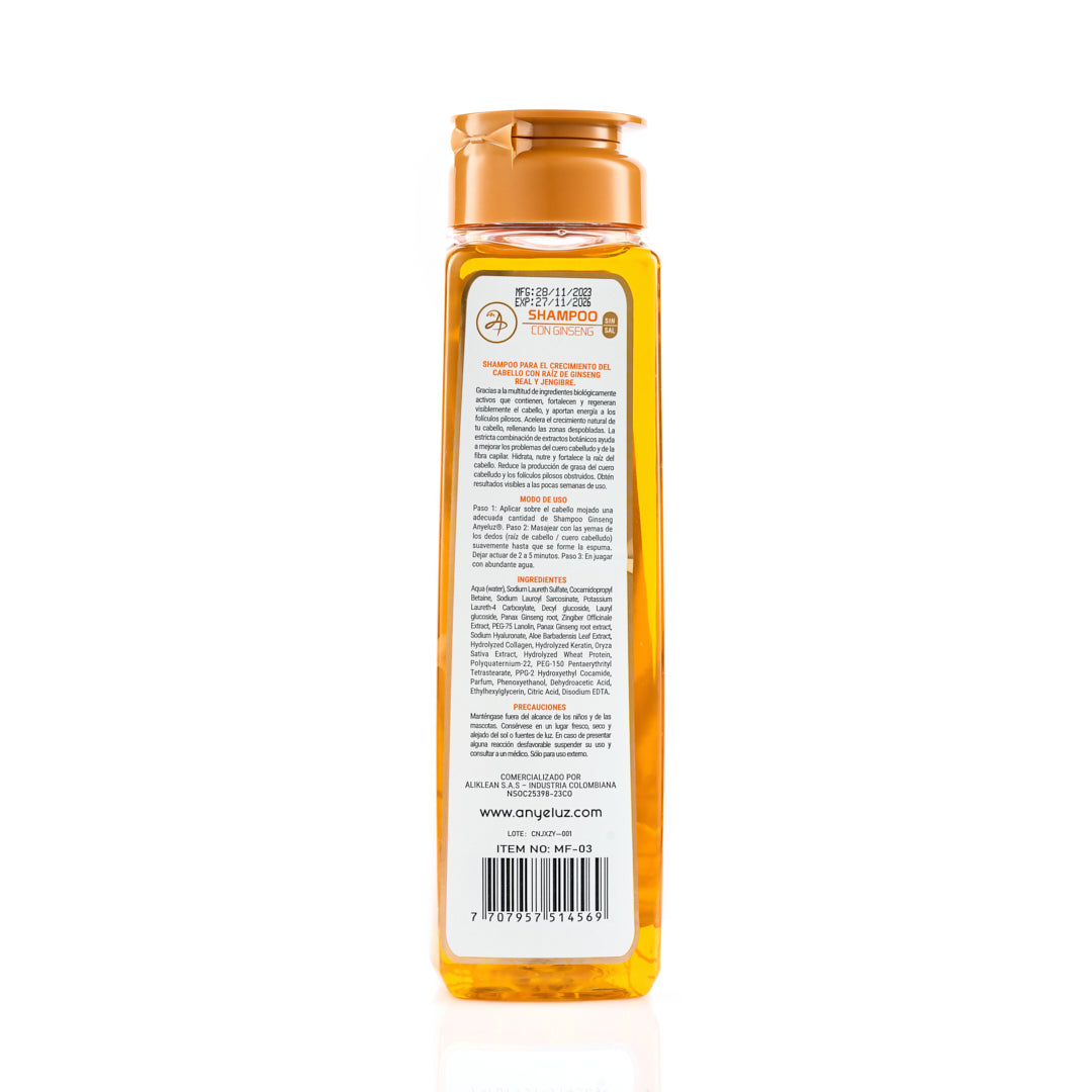 Shampoo Con Ginseng Anyeluz X500 Ml - Image 8