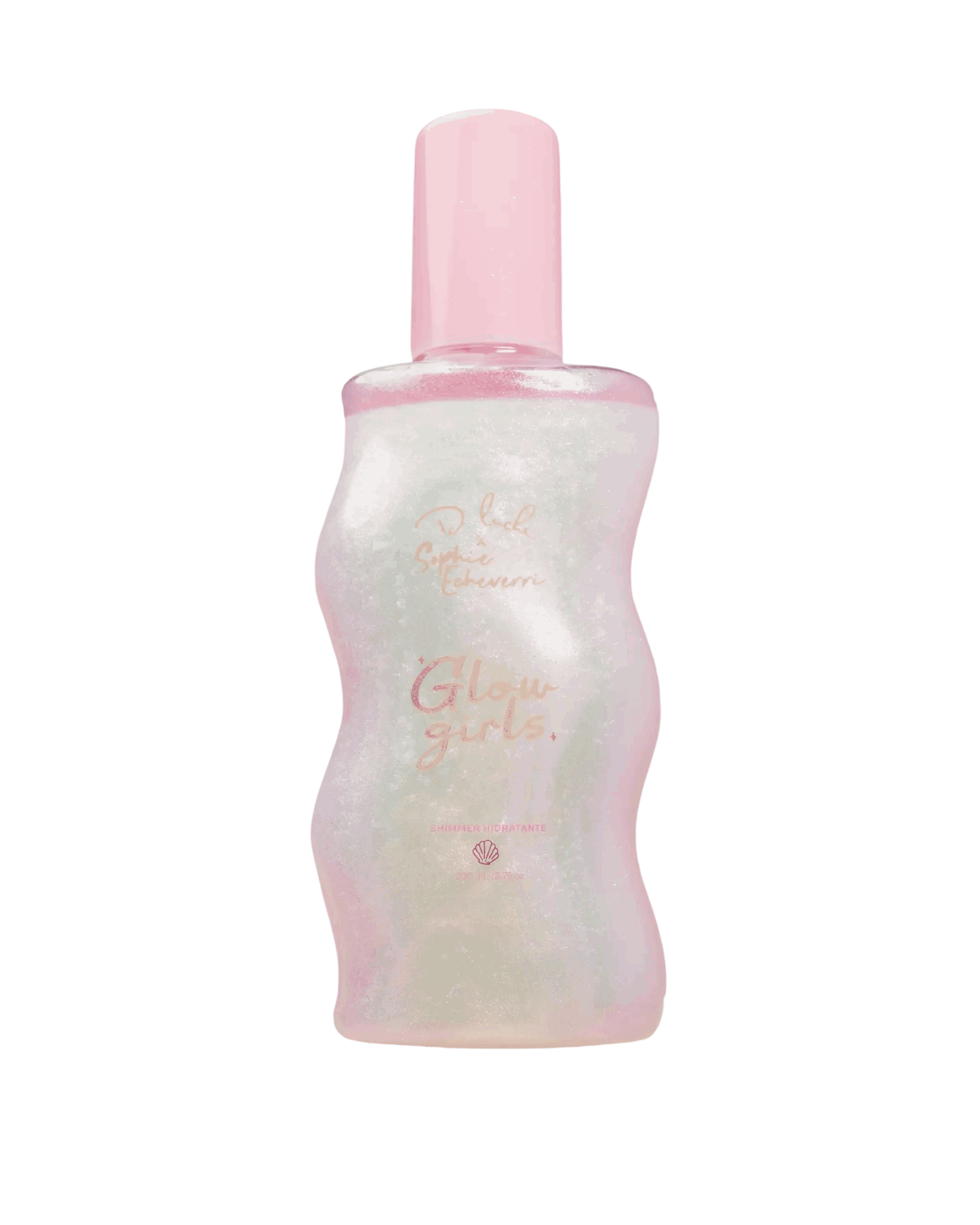 Body Shimmer Glow Girls Sophie Echeverri Hidratante Nacarado Destellos Multicolores y Ácido Hialurónico D'Luchi X200 Ml
