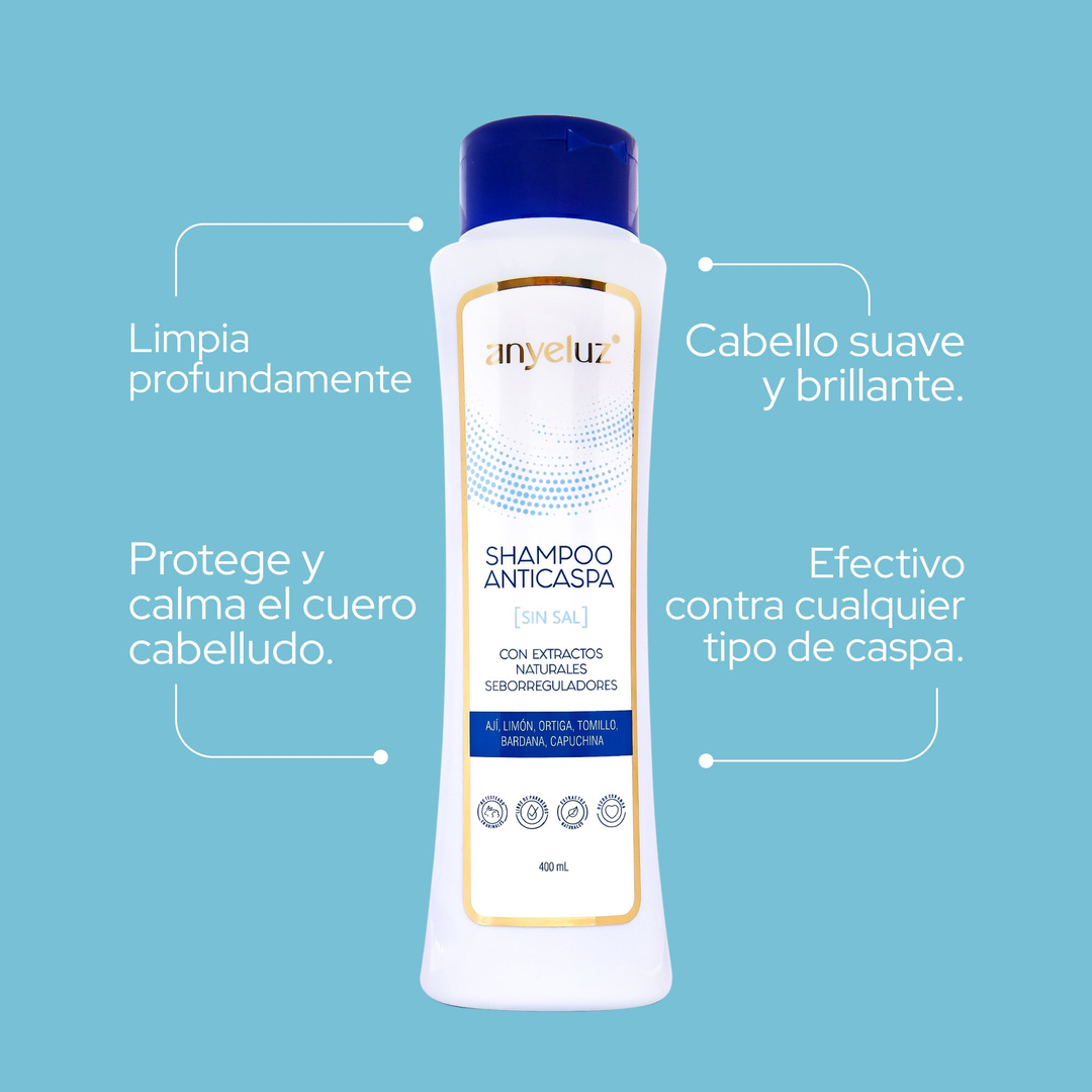 Shampoo Anticaspa Anyeluz X400 Ml - Image 4