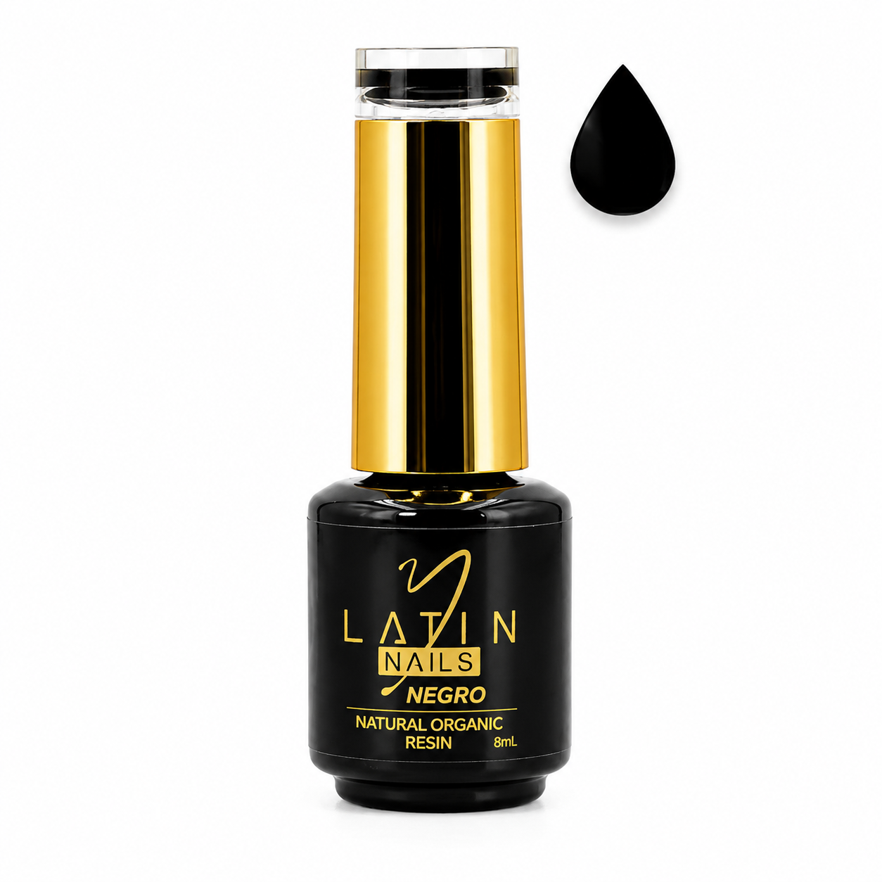 Esmalte Semipermanente Negro X8 Ml Latin Nails