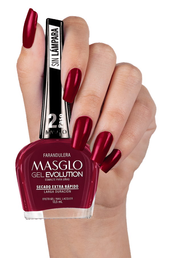 Farandulera - Esmalte Gel Evolution Efecto Gel Masglo 13,5
Ml Cremoso - Gama Rojo - Image 2