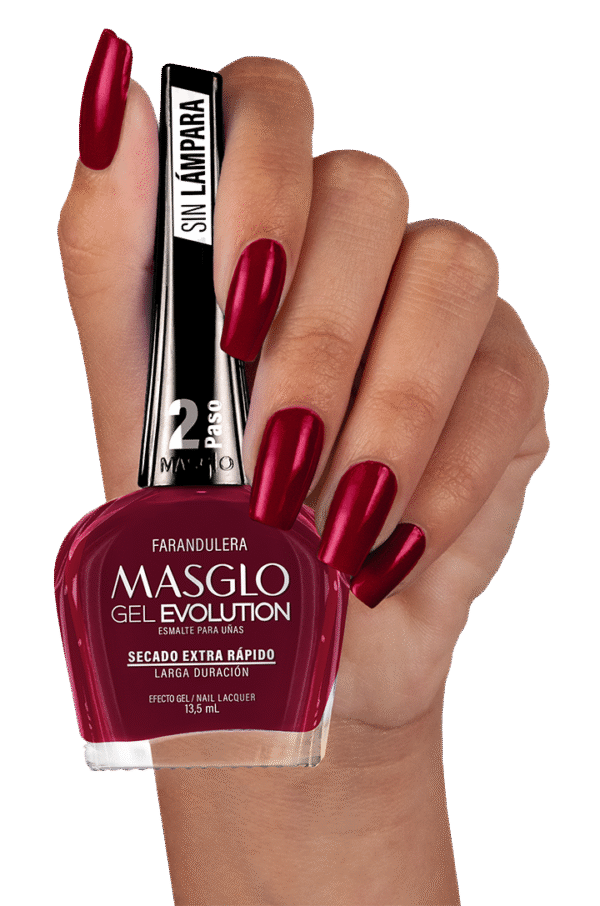 Farandulera - Esmalte Gel Evolution Efecto Gel Masglo 13,5
Ml Cremoso - Gama Rojo - Image 3