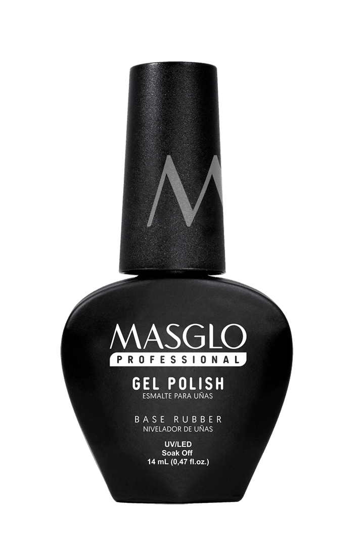 Base Rubber Semipermanente Masglo Professional Gel Polish 14 Ml Traslúcido Gama Traslucido