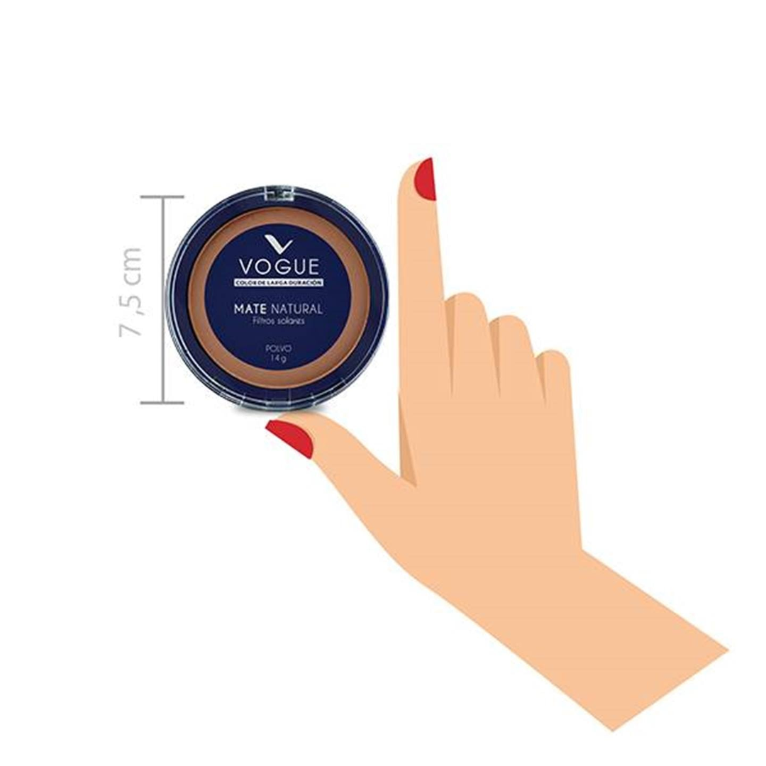 Polvo Compacto Mate Natural Caramelo Vogue X14 Gr Vogue - Image 4