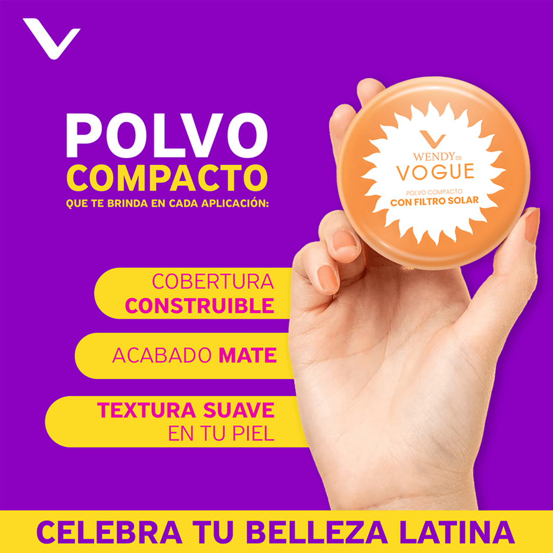 Polvo Compacto Con Filtro Solar Wendy 01 Vogue X13 Gr Vogue - Image 3