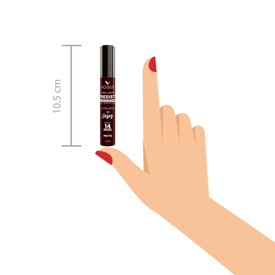 Labial Líquido Resist Fuerte Vogue X3 Ml Vogue - Image 4