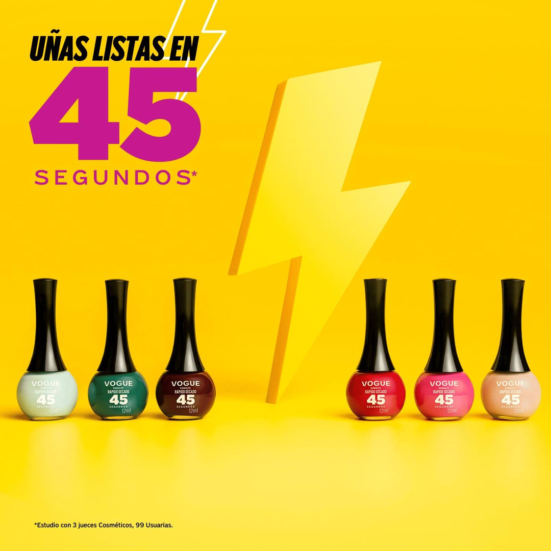 Esmalte Rápido Secado En 45 Segundos Caribe Sazon X12 Ml Vogue - Image 9