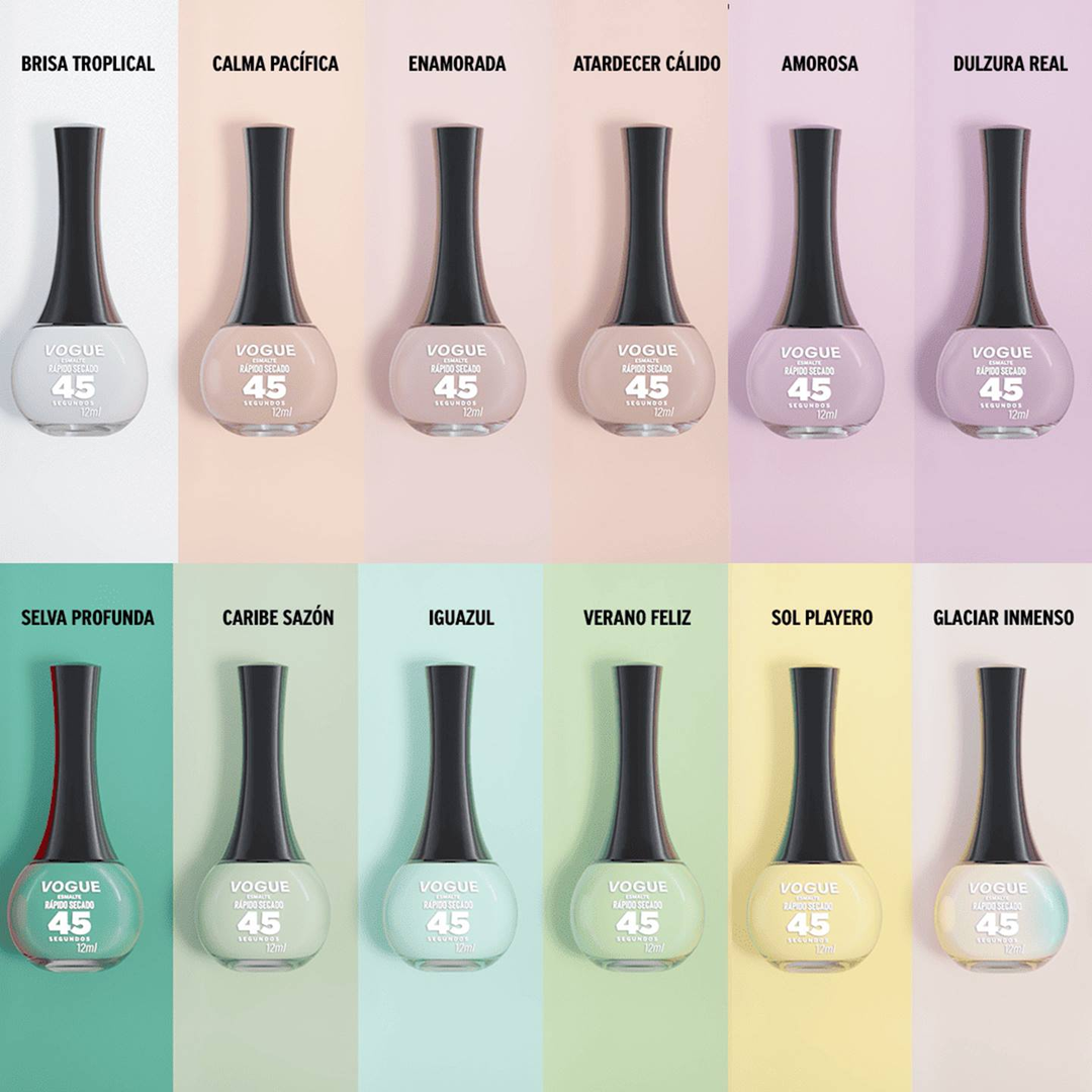 Esmalte Rápido Secado En 45 Segundos Sol Playero X12 Ml Vogue - Image 12