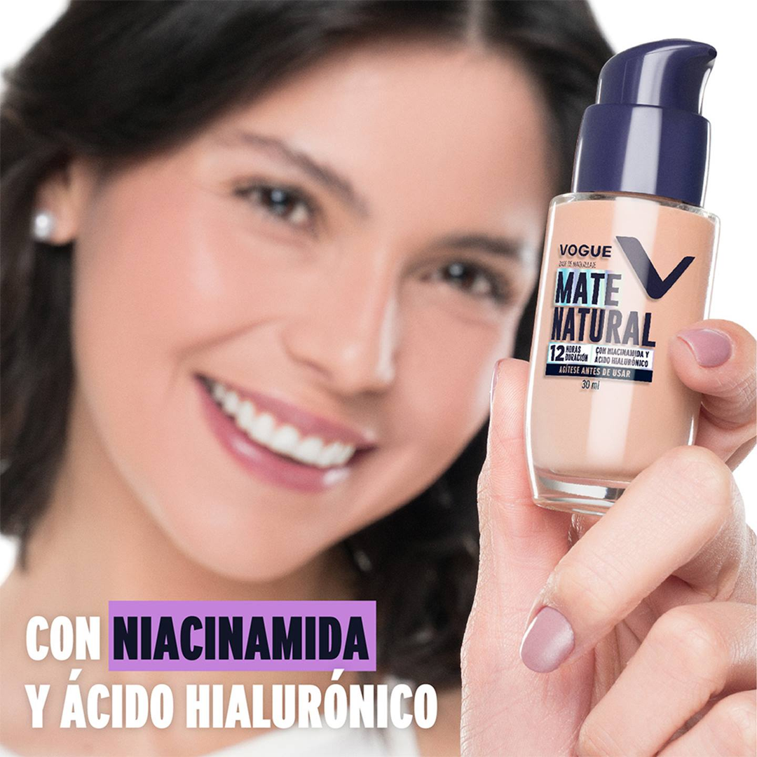 Base Líquida Mate Glamour Vogue X30 Ml Vogue - Image 6