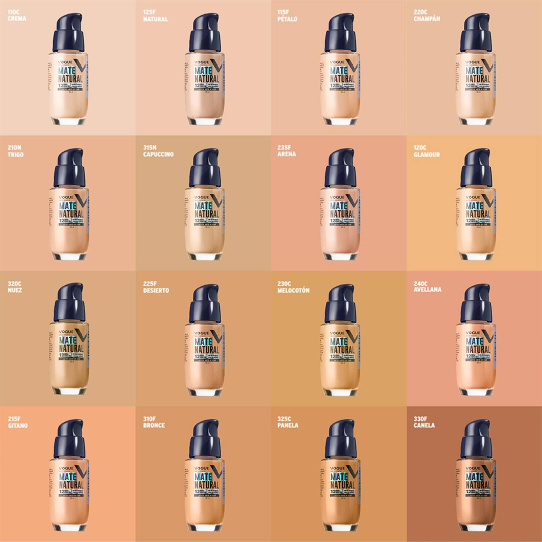 Base Líquida Mate Glamour Vogue X30 Ml Vogue - Image 7