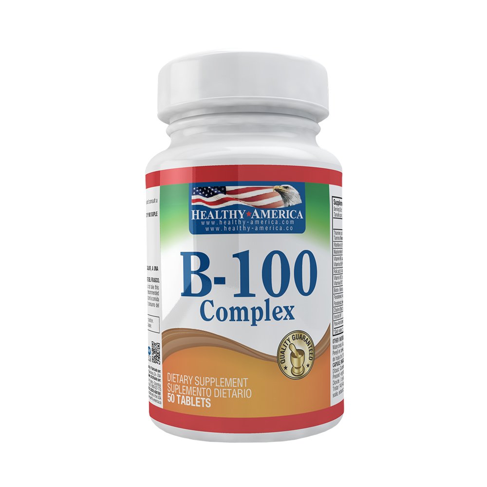 Complejo B-100 Complex (Super Strength) X50 Tabletas Healthy America