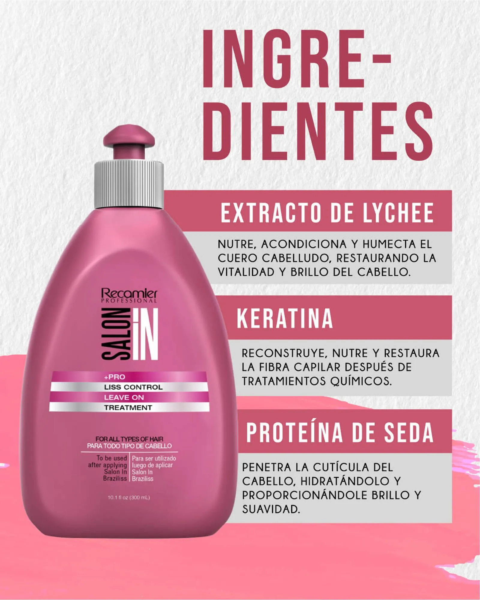 Tratamiento Sin Enjuague Liss Control X300 Ml Salon In Recamier - Image 3
