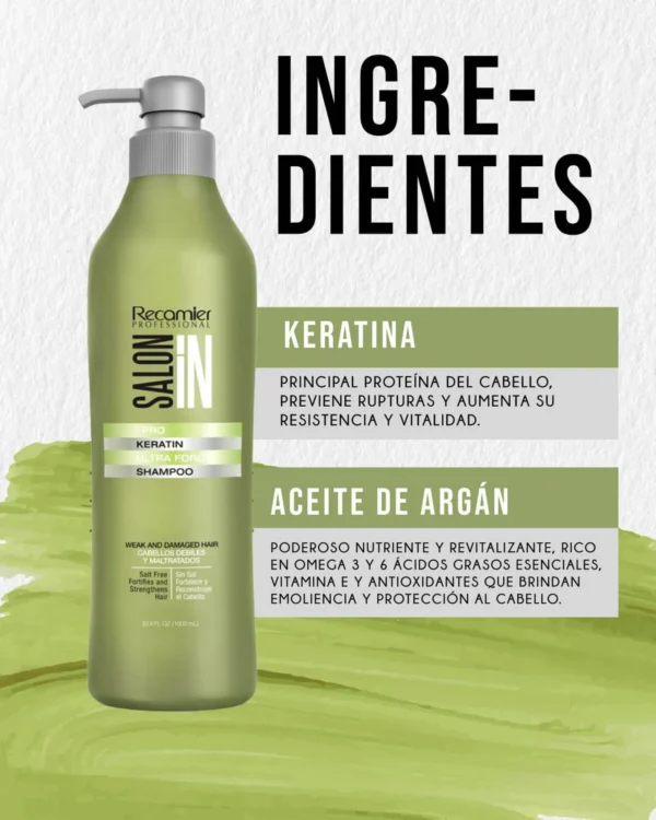 Shampoo Keratin Ultra Force X1000 Ml Sin Sal Salon In Recamier - Image 3