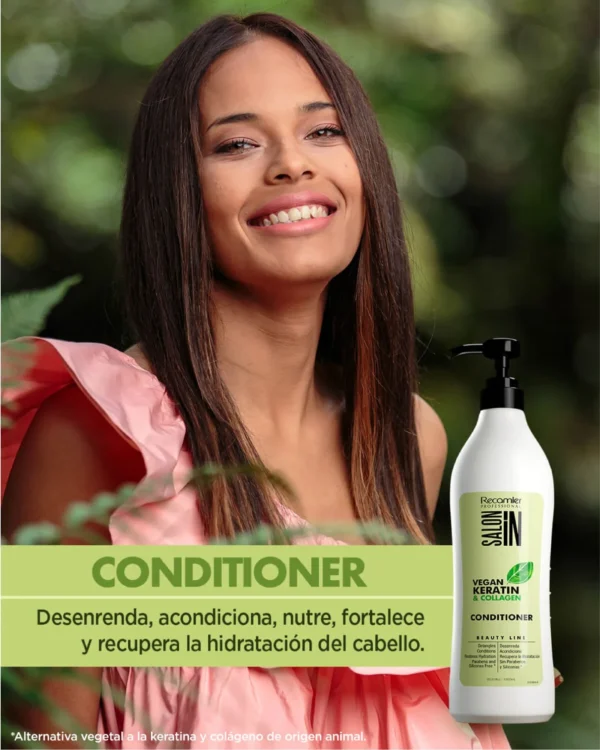 Acondicionador Vegan Keratin Collagen Hair X1000 Ml Salon In Recamier - Image 4
