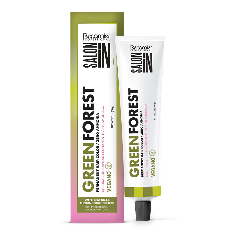 Tintura 9.1 Rubio Muy Claro
Cenizo Green Forest Sin Amoniaco Recamier X60 GR