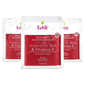 Tratamiento Acondicionador con Capullo de Gusano de Seda y Vitamina E X30 Gr Sachet Lehit