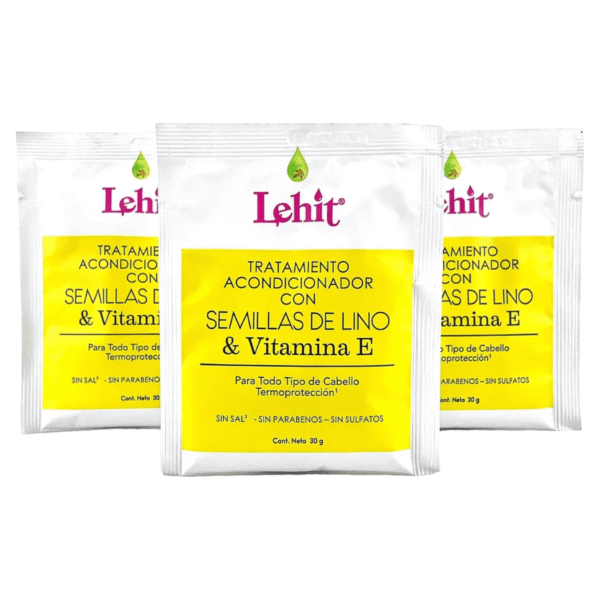 Tratamiento Acondicionador Semillas de Lino & Vitamina E X30 Gr Sachet Lehit
