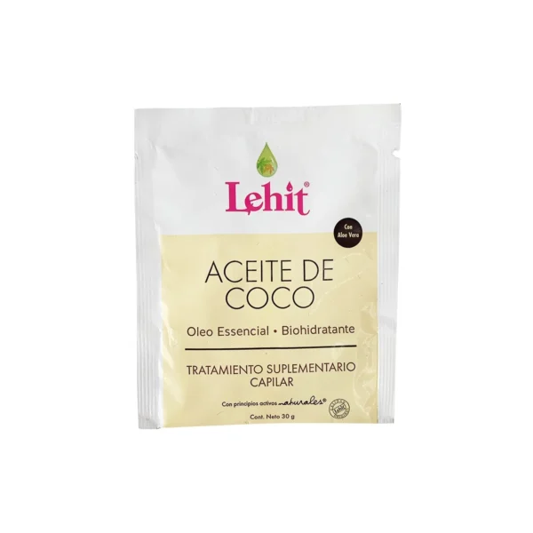 Tratamiento Capilar Con Aceite De Coco Termoprotector X30 Gr Sachet Lehit