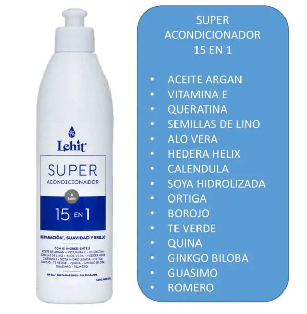 Tratamiento Super Acondicionador 15 En 1 Lehit X300 Gr Lehit - Image 2