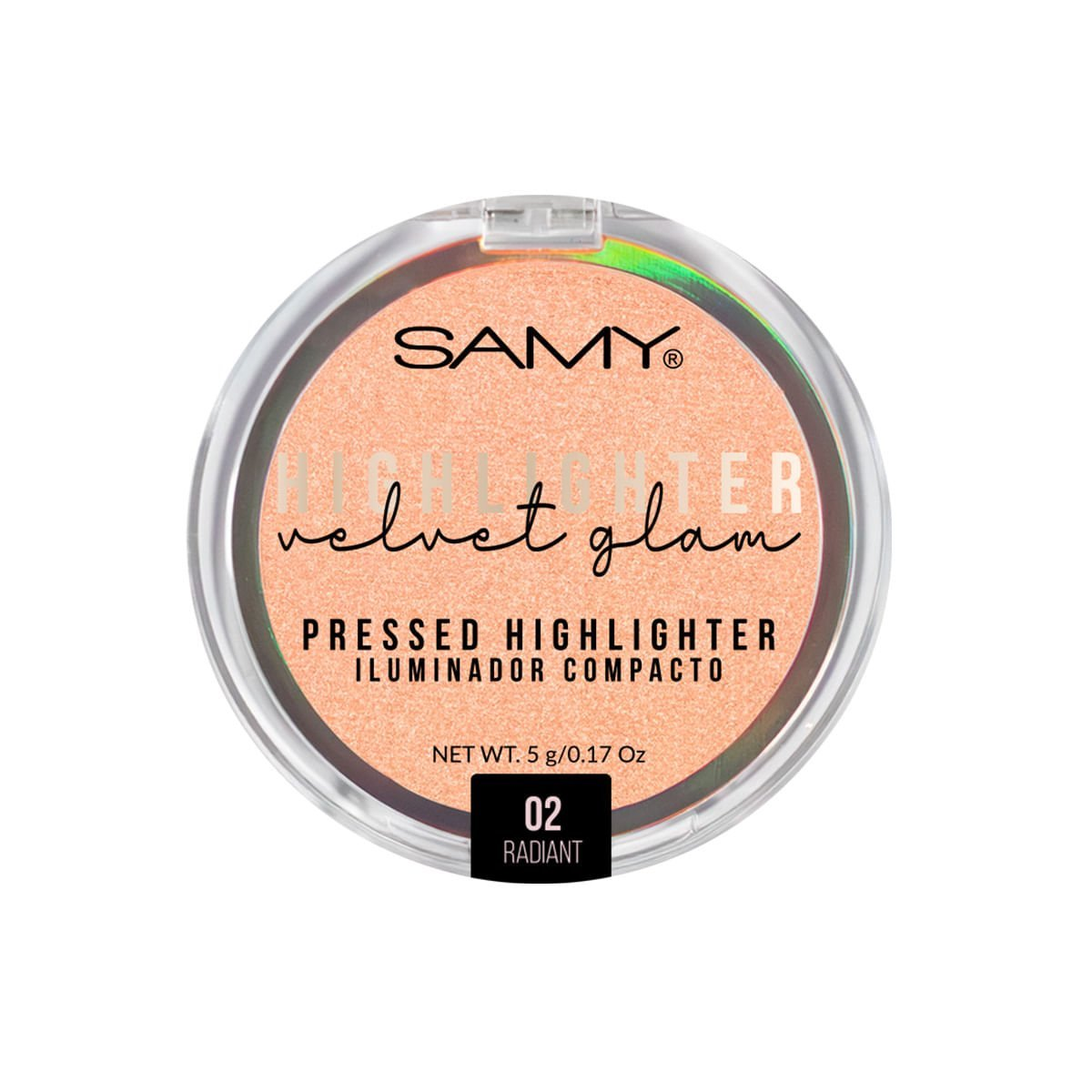 Polvo Compacto Iluminador Velvet Glam 01Radiant Samy