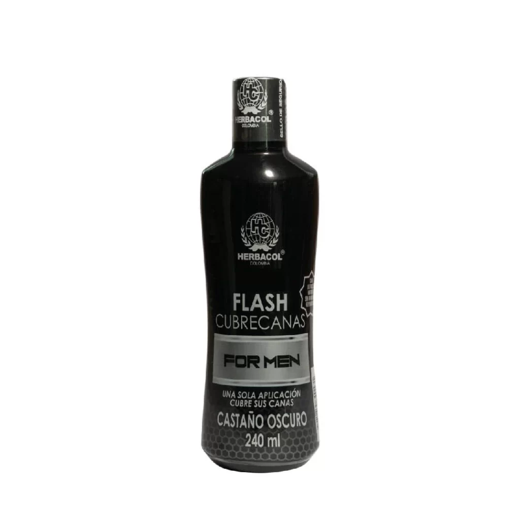 Tónico Capilar Flash Cubrecanas Castaño Oscuro For Men Herbacol X240 Ml - Image 3
