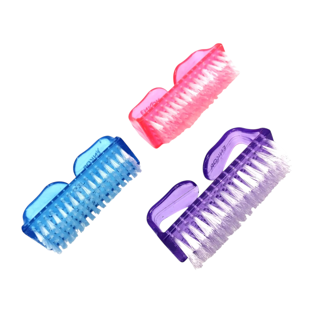 Cepillo Para Uñas Grande Rosado/Azul/Morado Ref 33103 Enkor Profesional