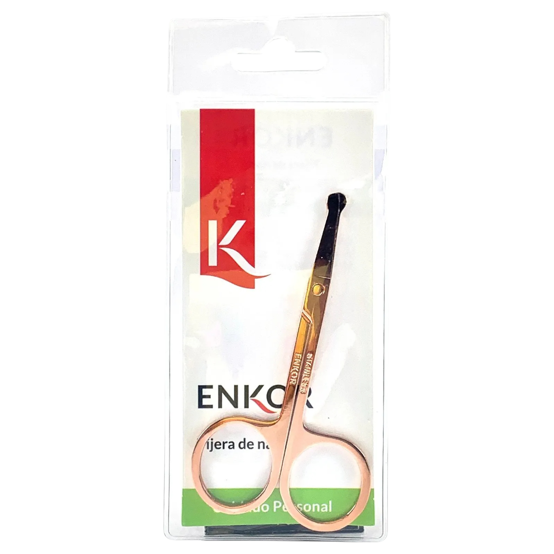 Tijera Para Nariz Negro/Dorado/Rosado Ref 33695 Enkor Profesional - Image 3