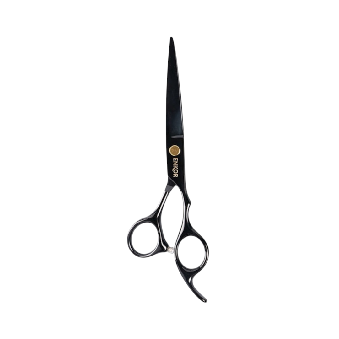 Tijera Titanium Negra/Dorada Ref 33934 Enkor Profesional