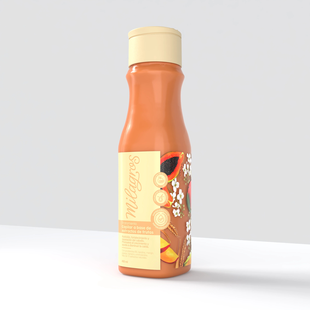 Tratamiento Capilar A Base De Frutas X450 Ml Milagros