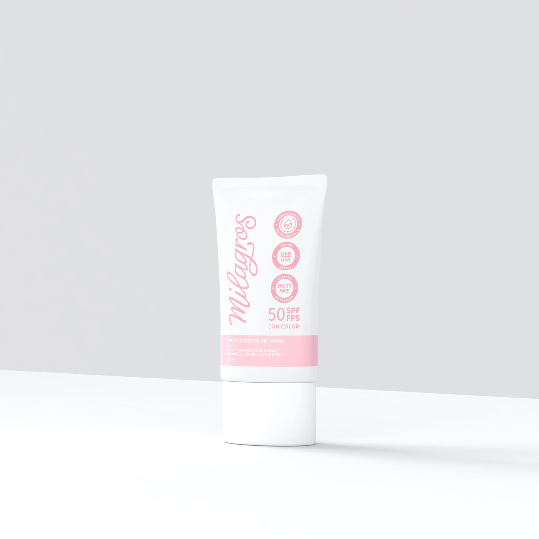 Protector Solar Facial Con Color Milagros