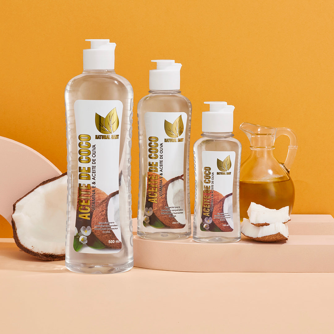 Aceite Corporal De Coco Vitamina E & Aceite De Oliva X250 Ml Natural Sant - Image 4