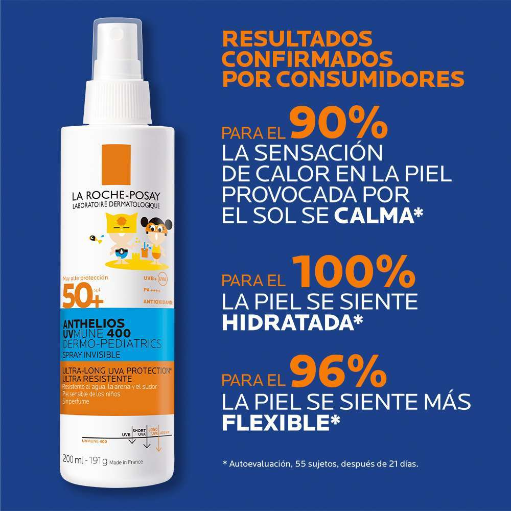 La Roche Posay Anthelios Uvmune 400 Dermopediatrico Spray Invisible Spf50+ X 200 Ml - Image 4