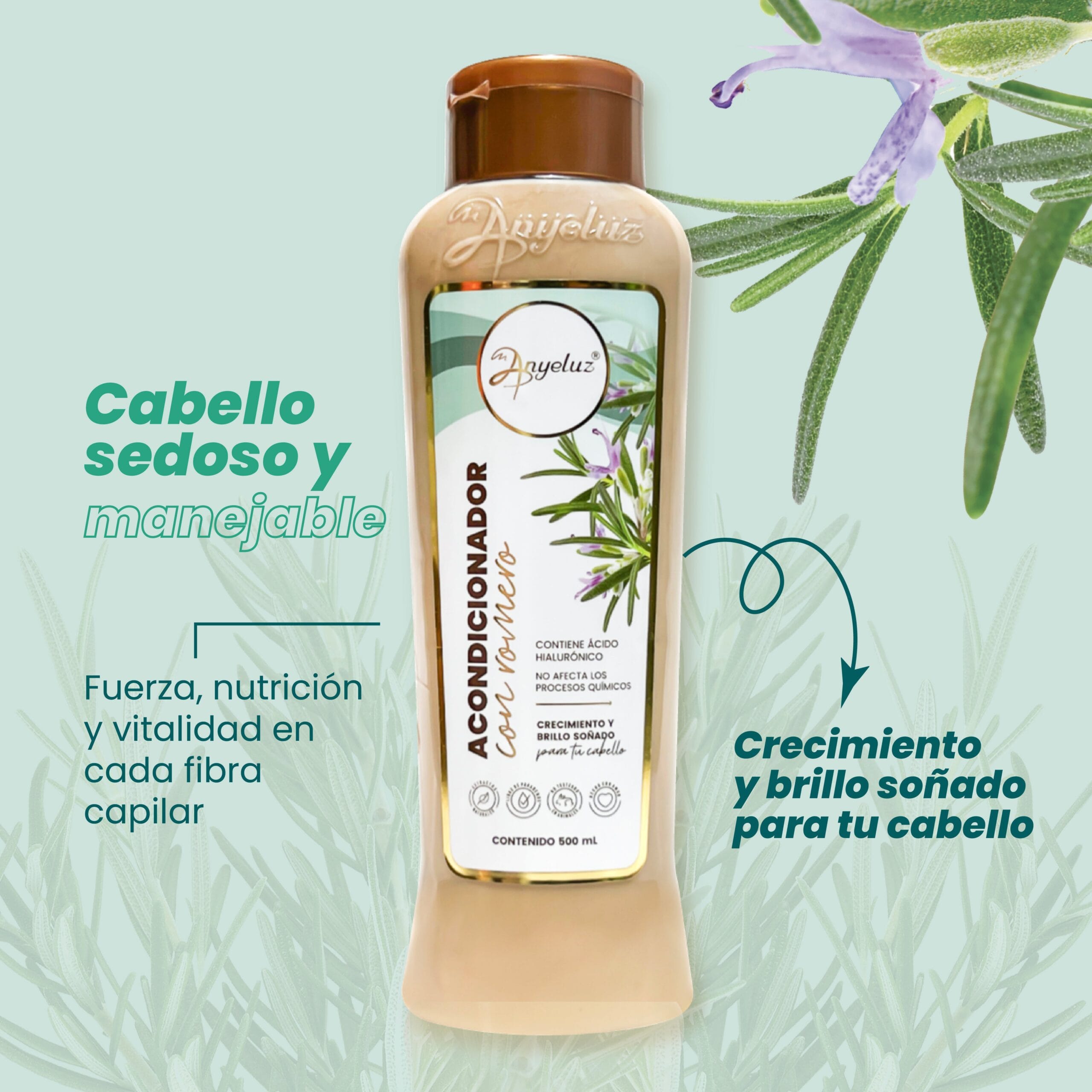 Acondicionador Con Romero Anyeluz X500 Ml - Image 3