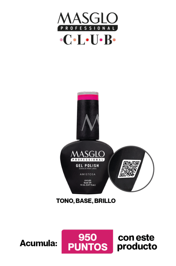 Amistosa - Esmalte Semipermanente Masglo Professional Gel
Polish 14 Ml Cremoso - Gama Morado - Image 2