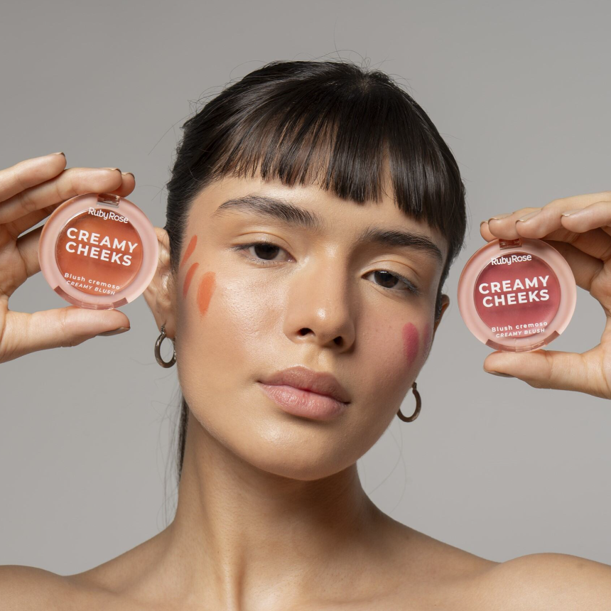 Rubor Compacto Creamy Cheeks Pink Tint - Image 7