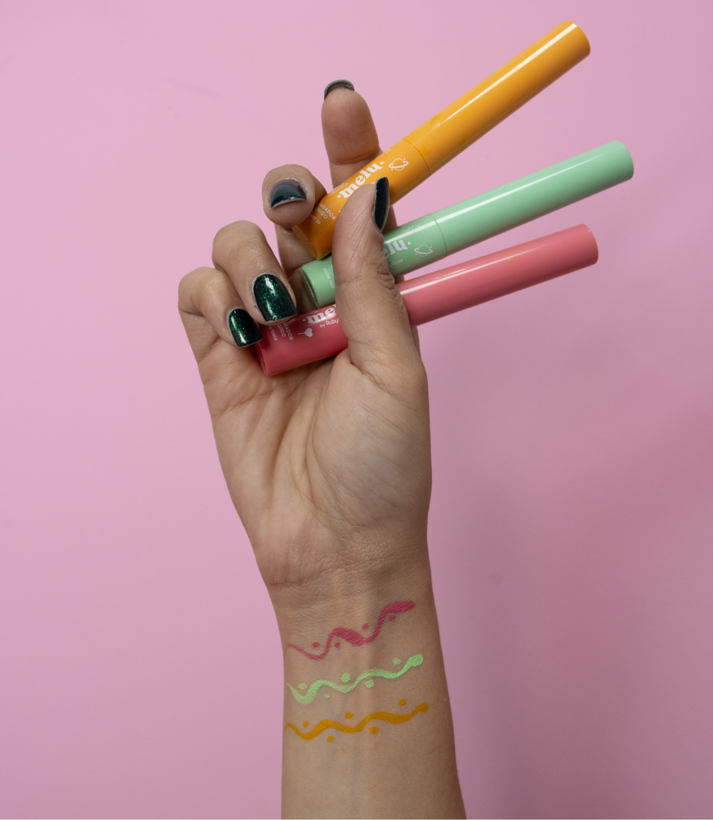 Delineador Líquido Colores Melu Naranjado - Image 6