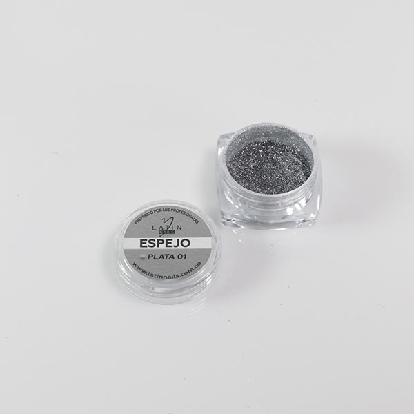 Efecto
  Espejo Plata Latin Nails