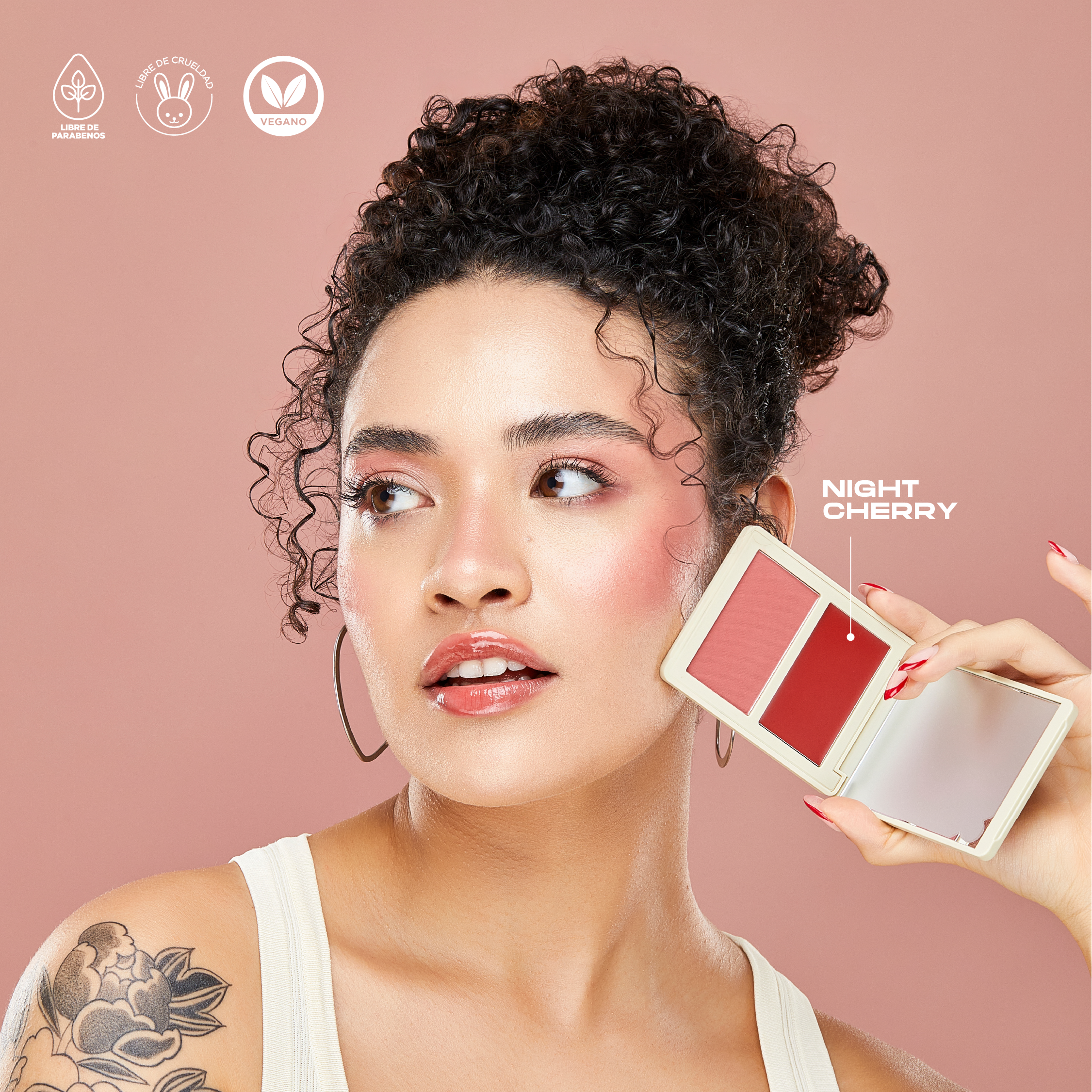 RUBOR EN DÚO ALLURE CREMA Y POLVO COMPACTO – NIGHCHERRY