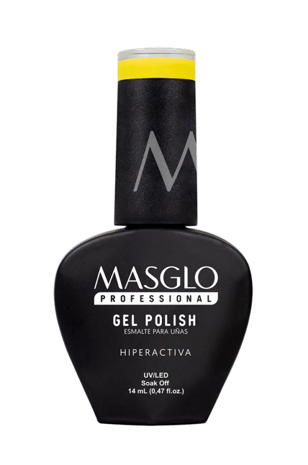 Hiperactiva - Esmalte Semipermanente Masglo Professional
Gel Polish 14 Ml Cremoso - Gama Amarillo