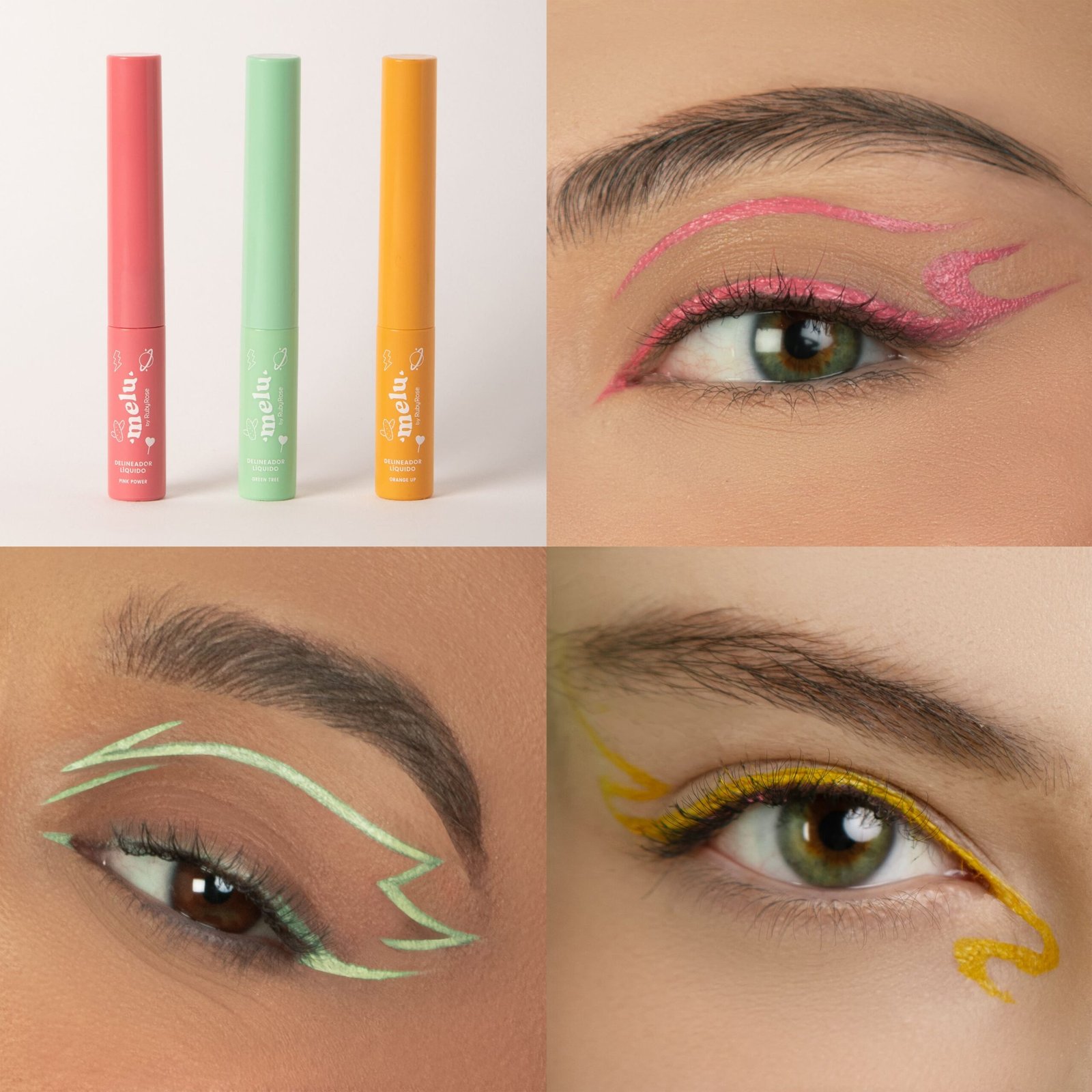 Delineador Líquido Colores Melu Naranjado - Image 2