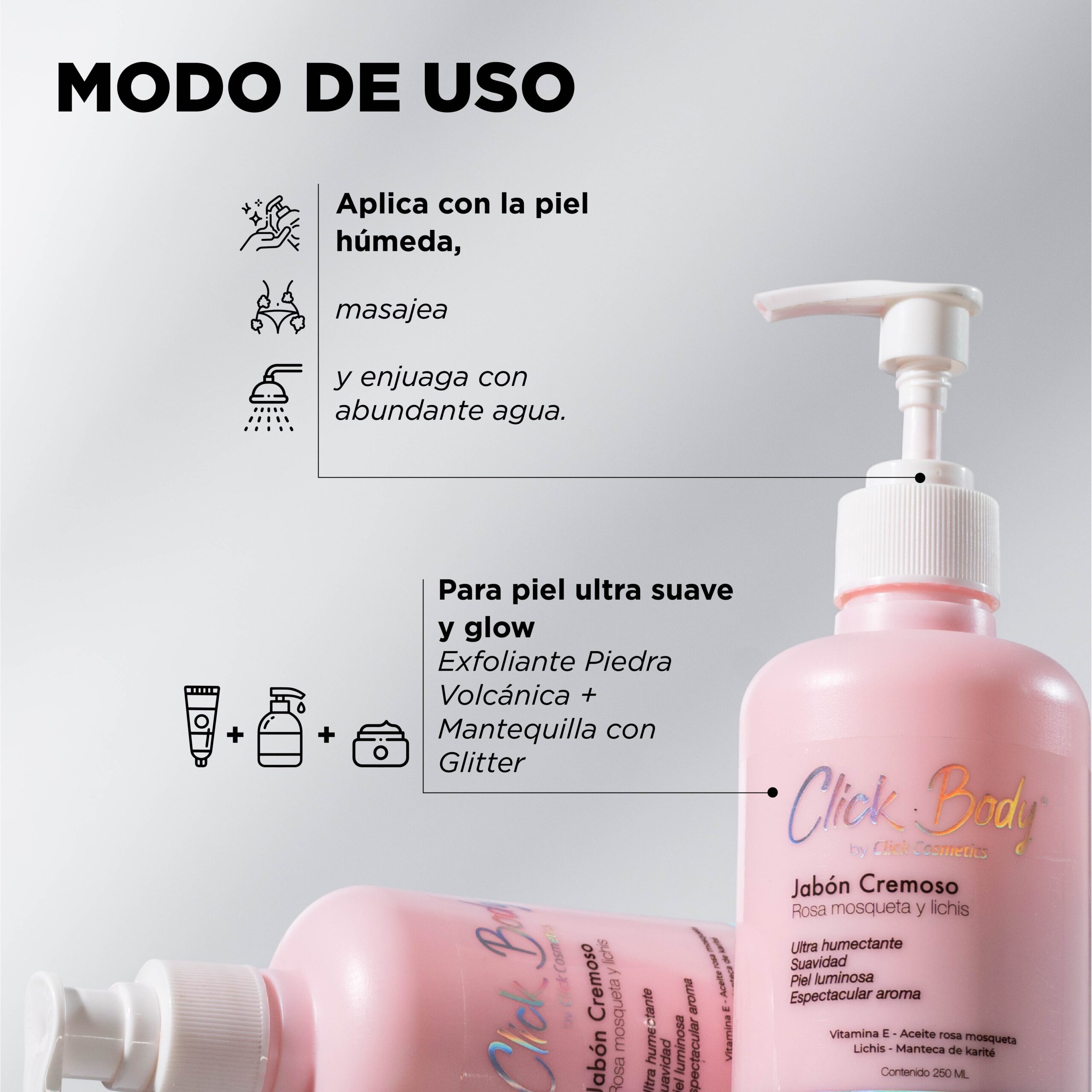 Jabón
  Cremoso De Rosa Y Lichis Click Hair - Image 3