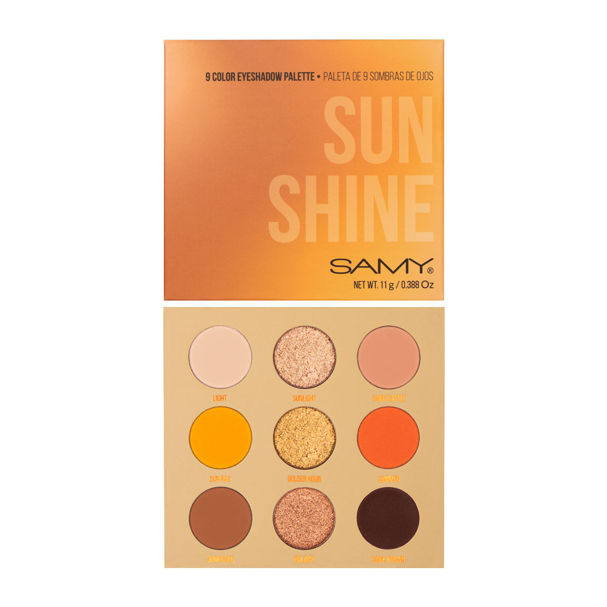 Paleta X 9 Sombras Compactas # 04. Sushine Samy