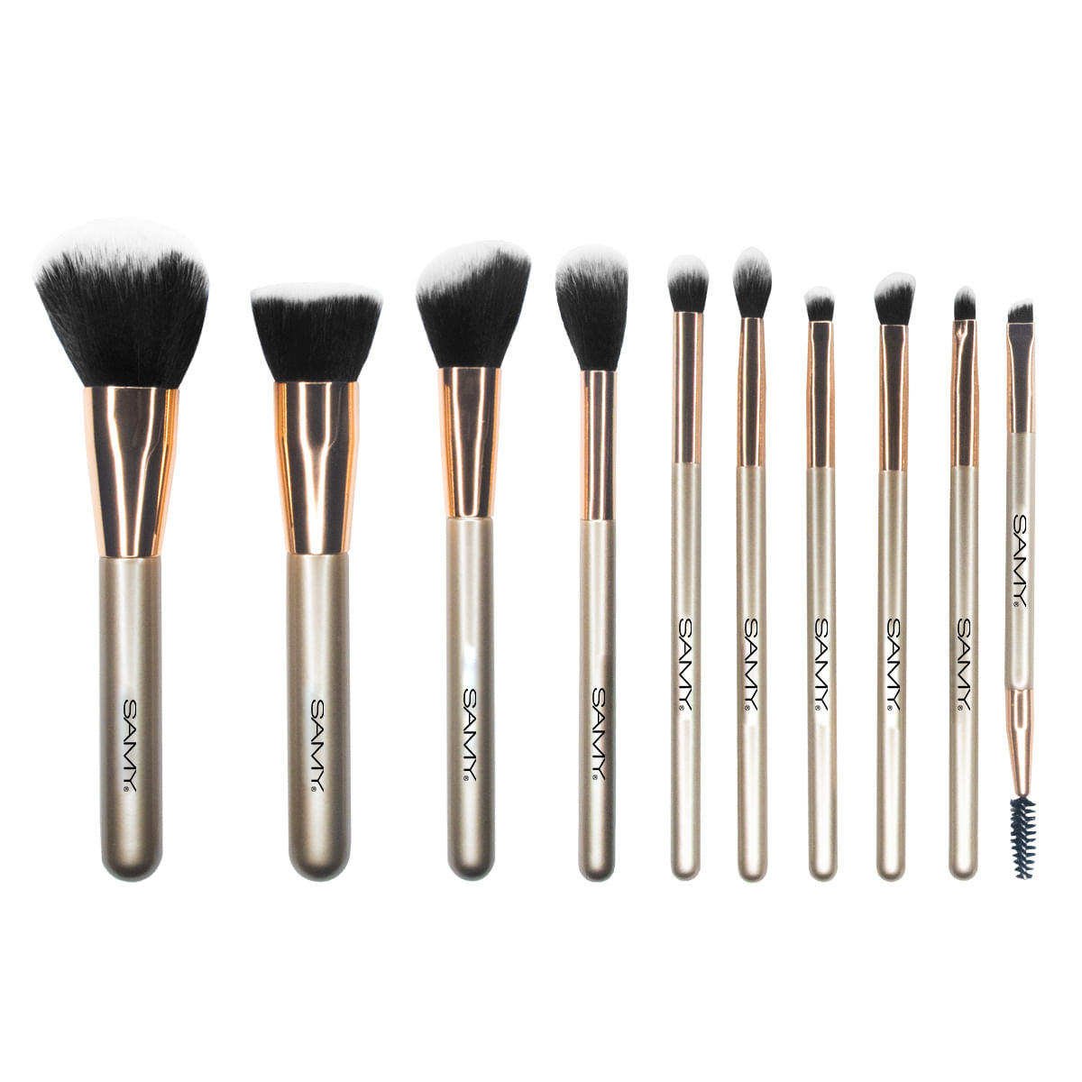 Set De Brochas X 10 Und Golden Glam Collection