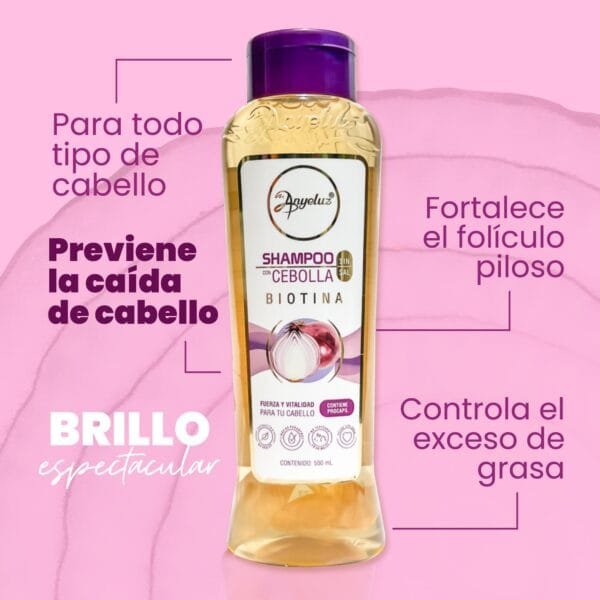 Shampoo Con Cebolla Anyeluz X500 Ml - Image 3