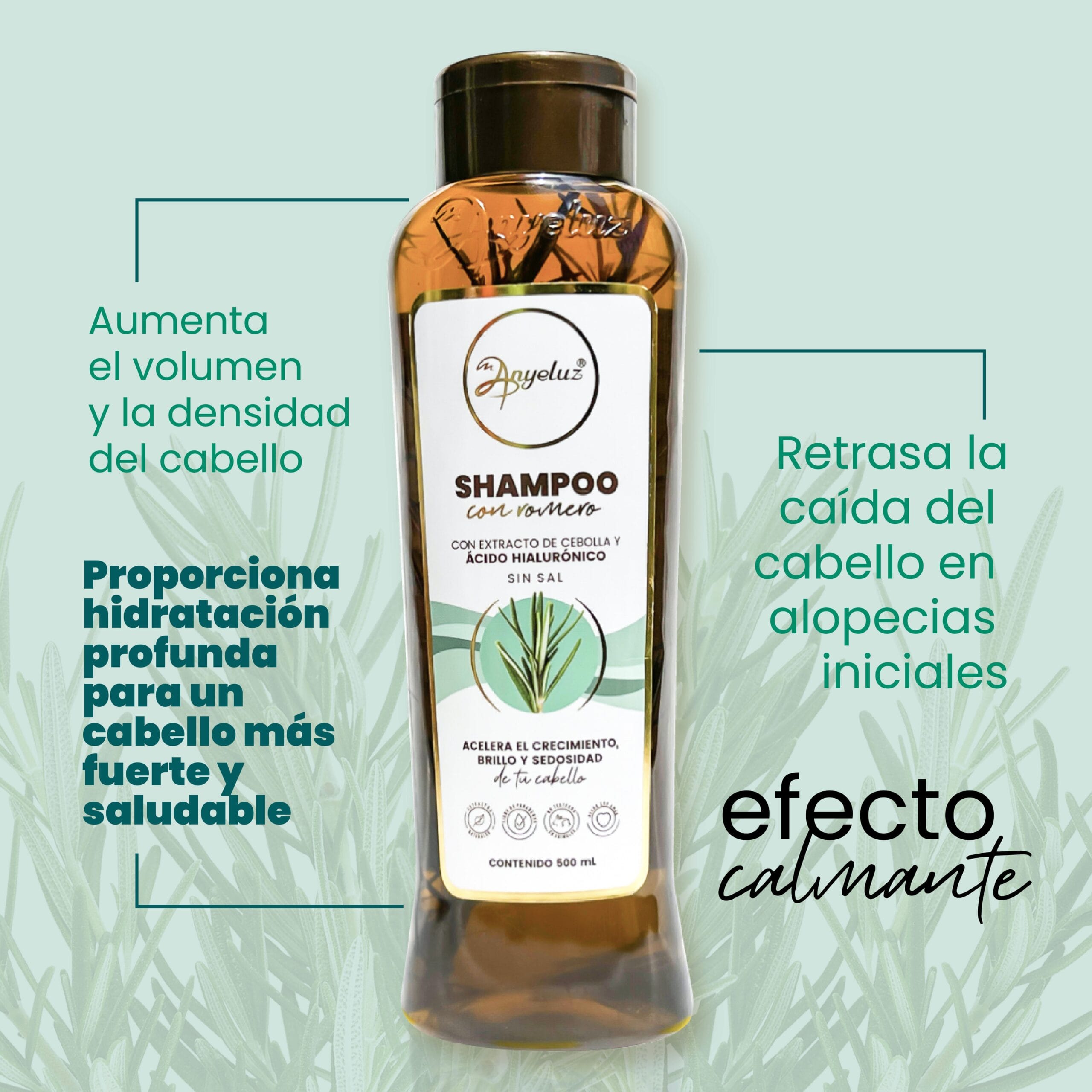Shampoo Con Romero Anyeluz X500 Ml - Image 3