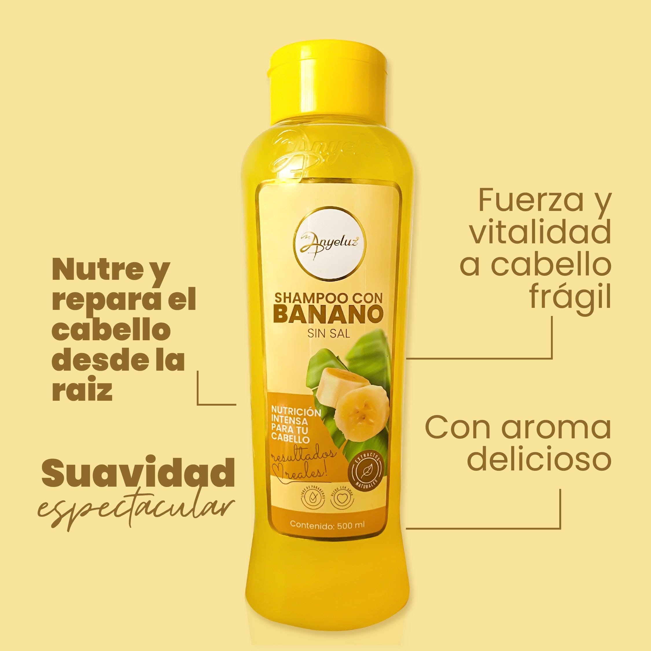 Shampoo Con Banano Anyeluz X500 Ml - Image 4